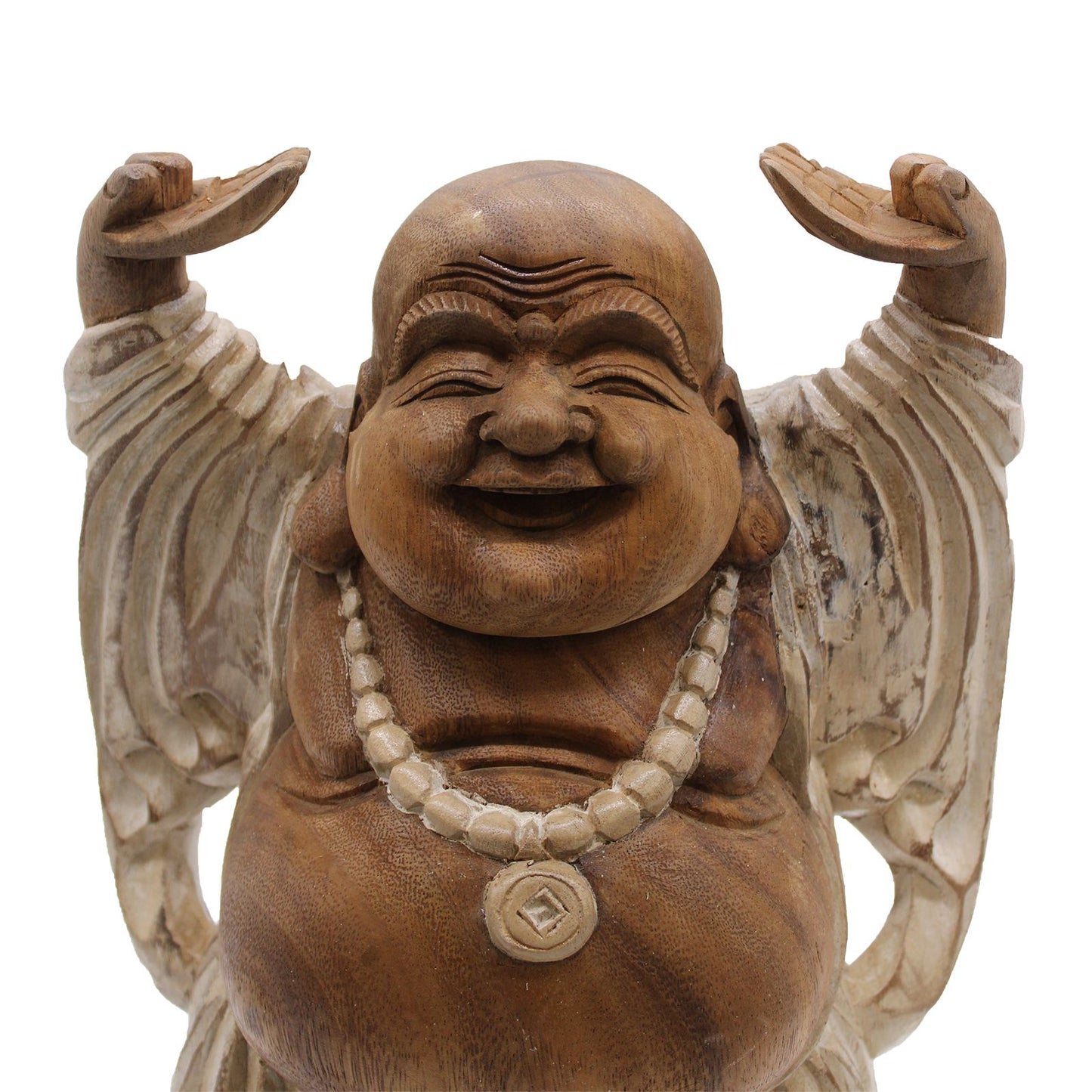 Handskuren Buddha - 40 cm (Hands Up)