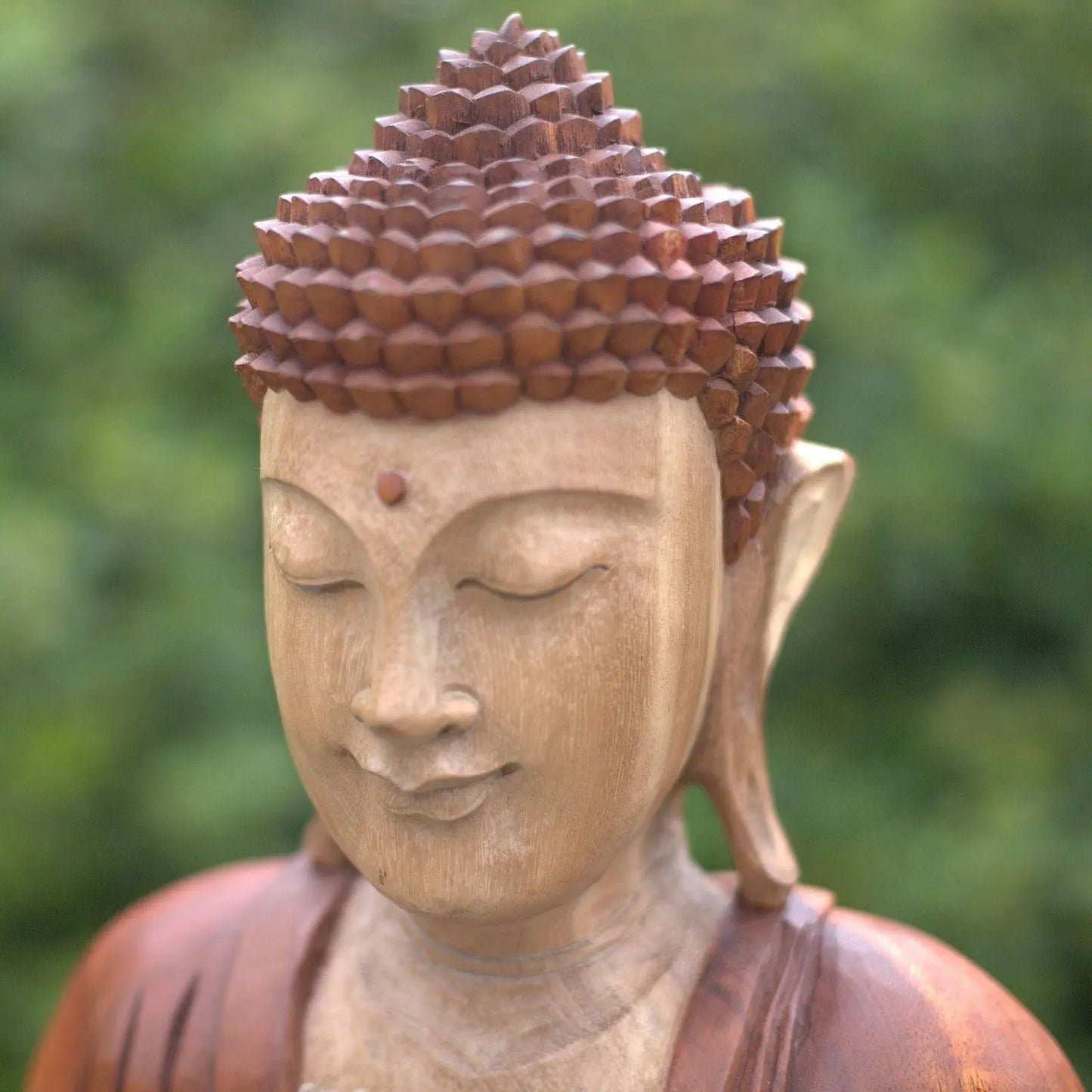 Handskuren Buddha - 40cm (Welcome) Spiritana