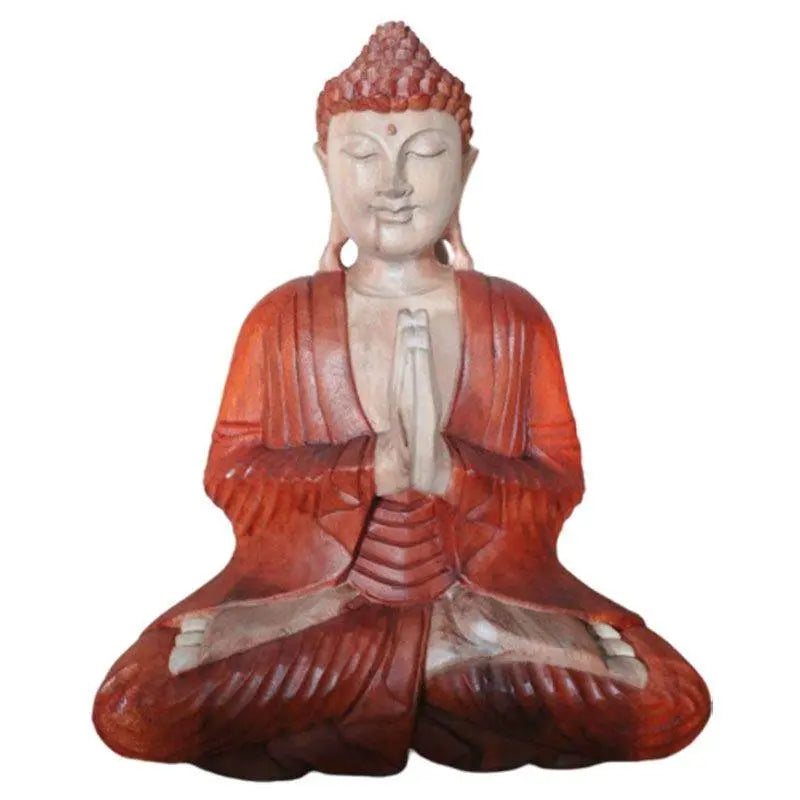 Handskuren Buddha - 40cm (Welcome) Spiritana