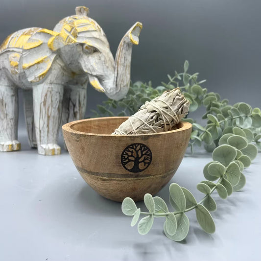 Träskål för smudge sticks, Livets Träd Spiritana