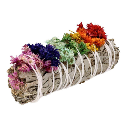 Smudge Stick, Vit Salvia med Verbasco Chakra